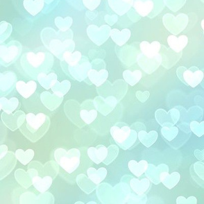 Pastel Rainbow Theme Heart Bokeh Pattern #11