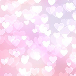 Pastel Rainbow Theme Heart Bokeh Pattern #14