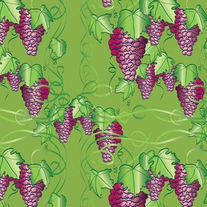 Grape Nouveau - Green Background