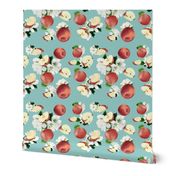 Apple Blossoms - Blue