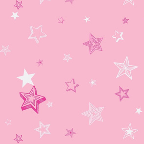 Stars and stars-pink