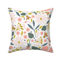 Ditsy Spring Garden Floral white  