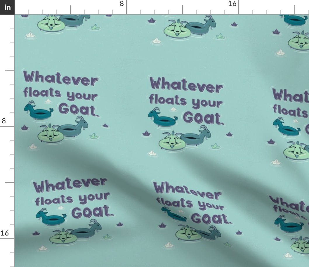 Floating Goat Pun Swatch Project