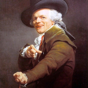 Ducreux - Self Portrait in the Guise of a Mockingbird (1791)