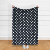 rabbit navy blue linen