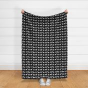 deer forest black linen