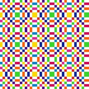 Rainbow Checkerboard in Mirror Repeat