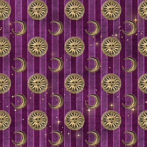 Sun and Moon Vintage Purple Stripes