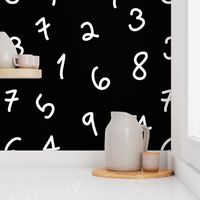 numbers black and white minimal swedish kids design 