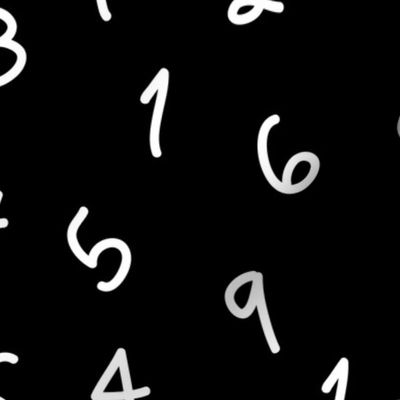 numbers black and white minimal swedish kids design 