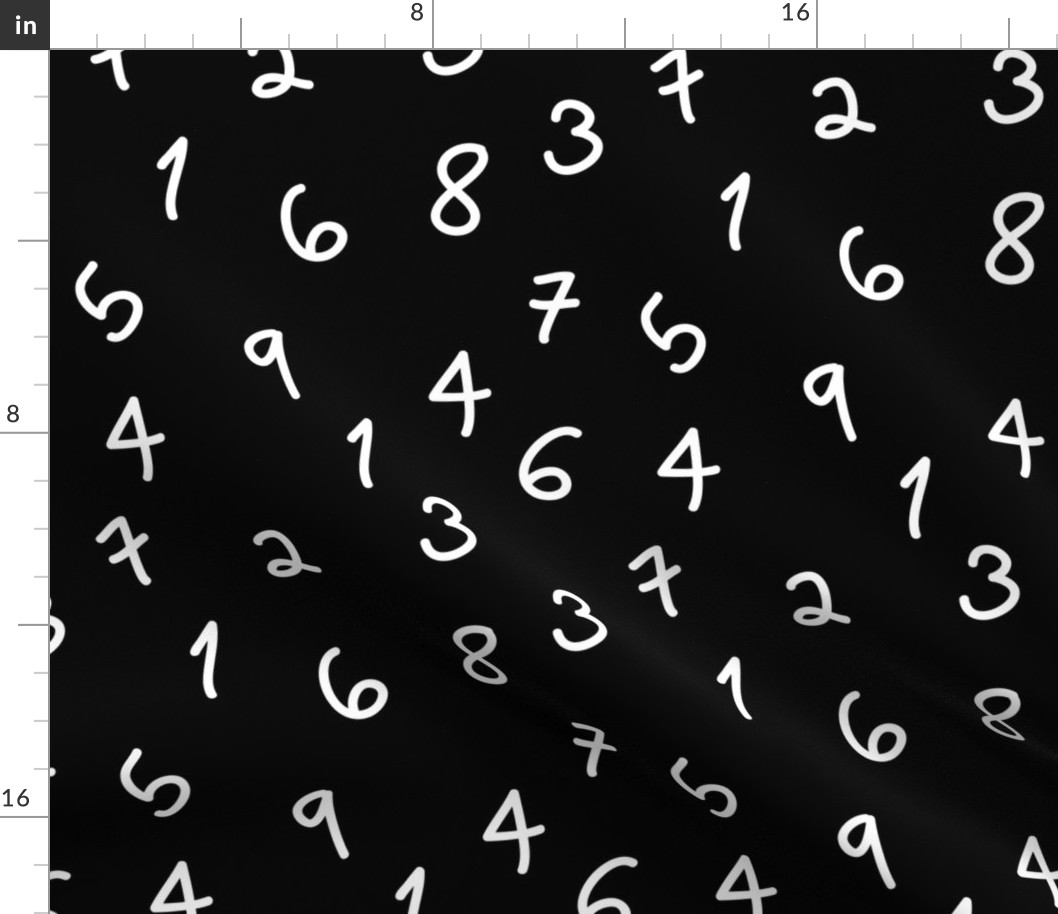 numbers black and white minimal swedish kids design 