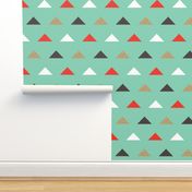 Christmas Triangles - Gold Glitter and Mint by Andrea Lauren 