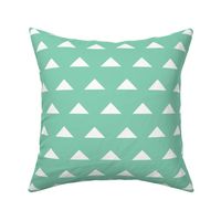 Triangles - Mint and White by Andrea Lauren 