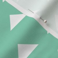 Triangles - Mint and White by Andrea Lauren 