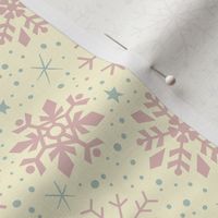 Shabby Chic Pink Christmas Snowflakes