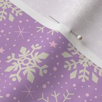 Lilac, Pink & White Snowflakes