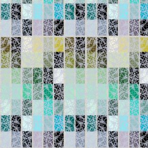 turquoise and grey tiles