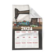 2024 Calendar Towel Singer Sewing Machine