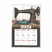 2024 Calendar Towel Singer Sewing Machine