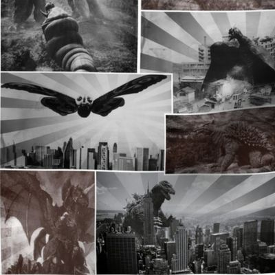 godzilla collage