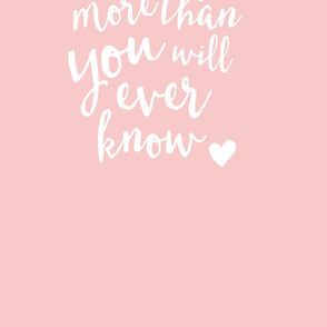 i love you more than you will ever know // crib sheet layout rose quartz