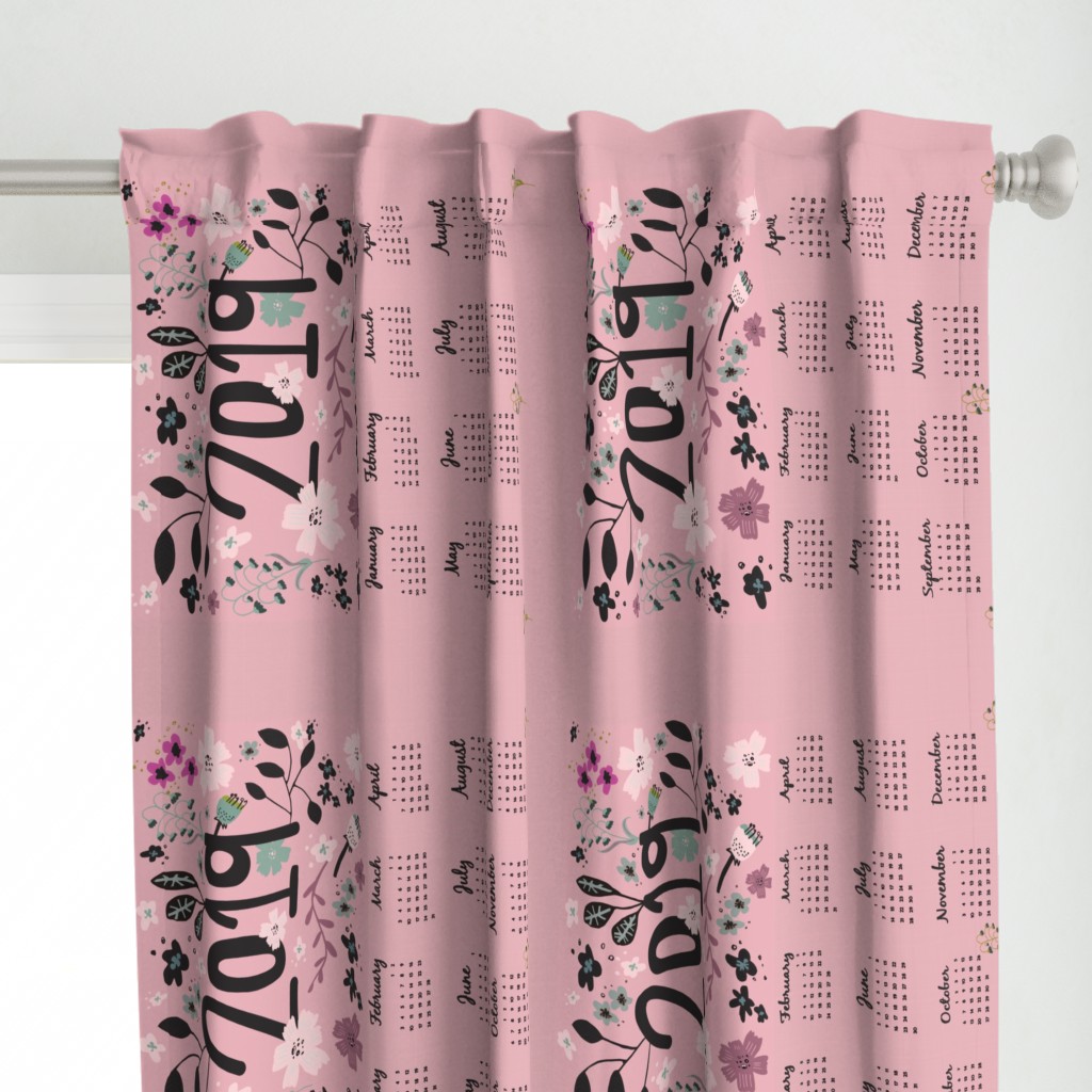 2019 girly tea towel calendar