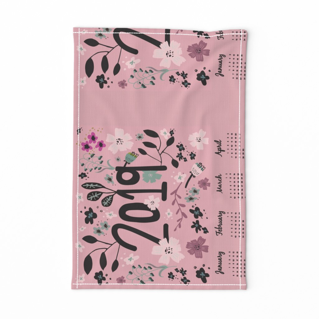 2019 girly tea towel calendar