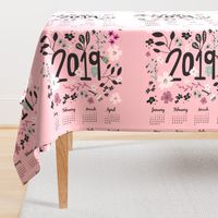 2019 girly tea towel calendar