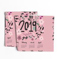 2019 girly tea towel calendar