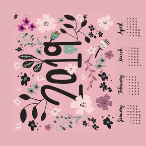 2019 girly tea towel calendar