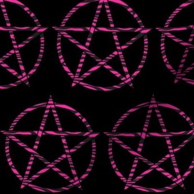 Pink Zebra Pentagram 