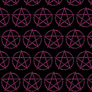 Pink Zebra Pentagram 