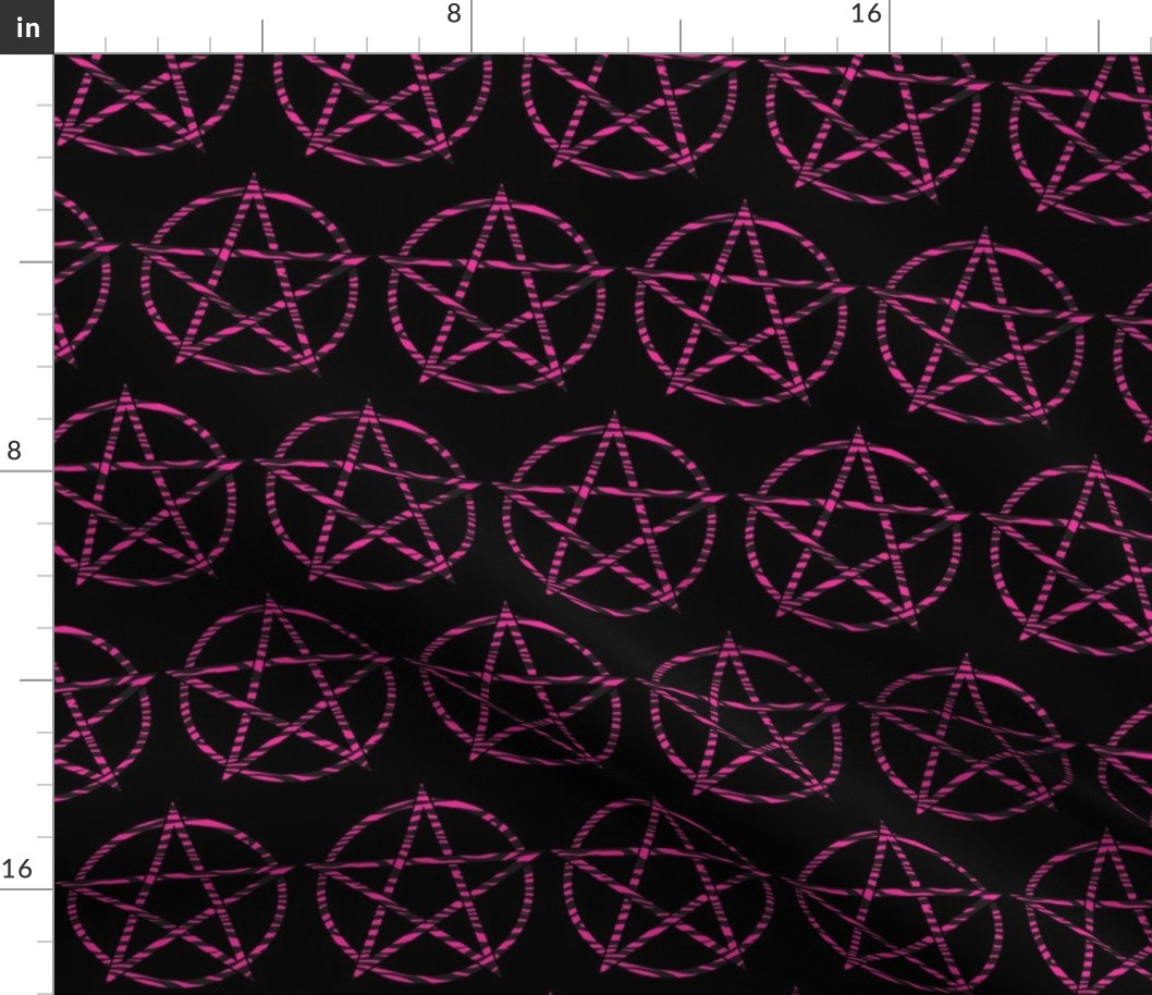 Pink Zebra Pentagram 