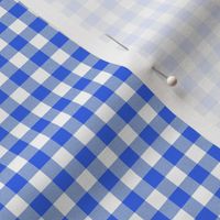 fisherman's gingham - bright blue and white, 1/4" squares 