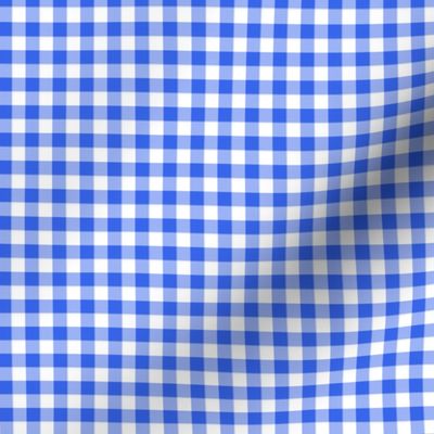 fisherman's gingham - bright blue and white, 1/4" squares 