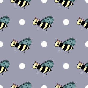 Crest Fancy Queen Bee fabric by the yard CD1355 Bumble bee fabric