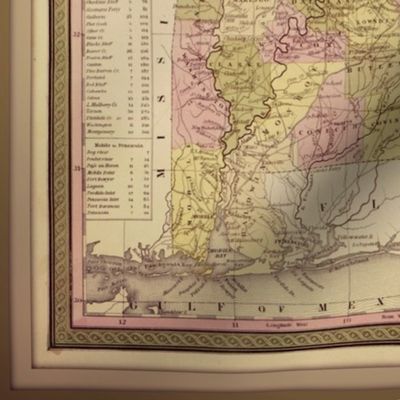 alabama vintage map, small (FQ)