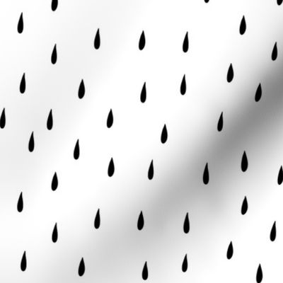 Rain black on white