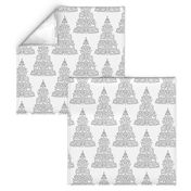 Chalk and Slate Christmas Tree ~ White and Black