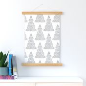 Chalk and Slate Christmas Tree ~ White and Black