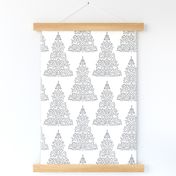 Chalk and Slate Christmas Tree ~ White and Black