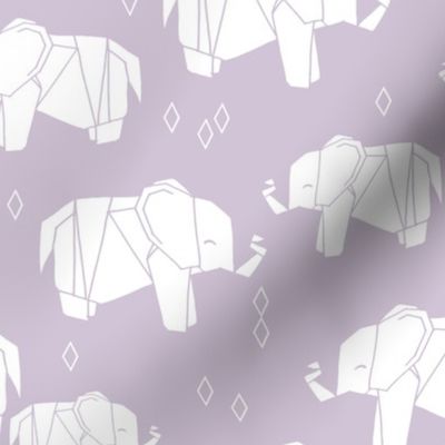 Origami Elephant - Lavender by Andrea Lauren 