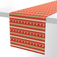 New year wrapping paper with golden lambs on red background