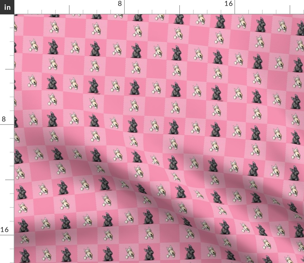 TINY Scottie Quilt Pink