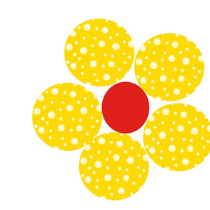 Then came the Yellow Dotty Flower  (daylight)