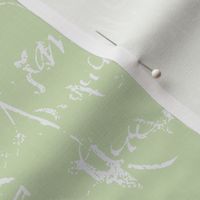 Shabby Chic French script, celery green