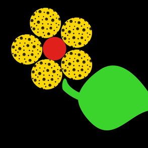 Next: Dotty Yellow Flower with Leaf (nighttime)