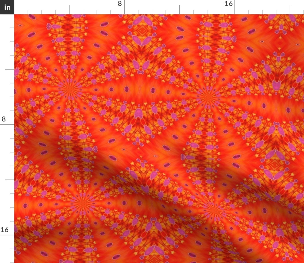 orange pink kaleidoscope tell3people