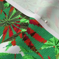 Cannabis Red/Green/White/Black Leaf Chaos