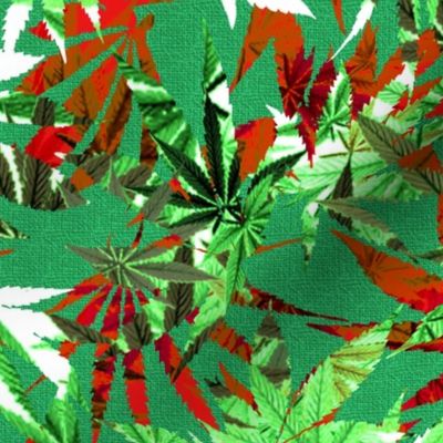 Cannabis Red/Green/White/Black Leaf Chaos